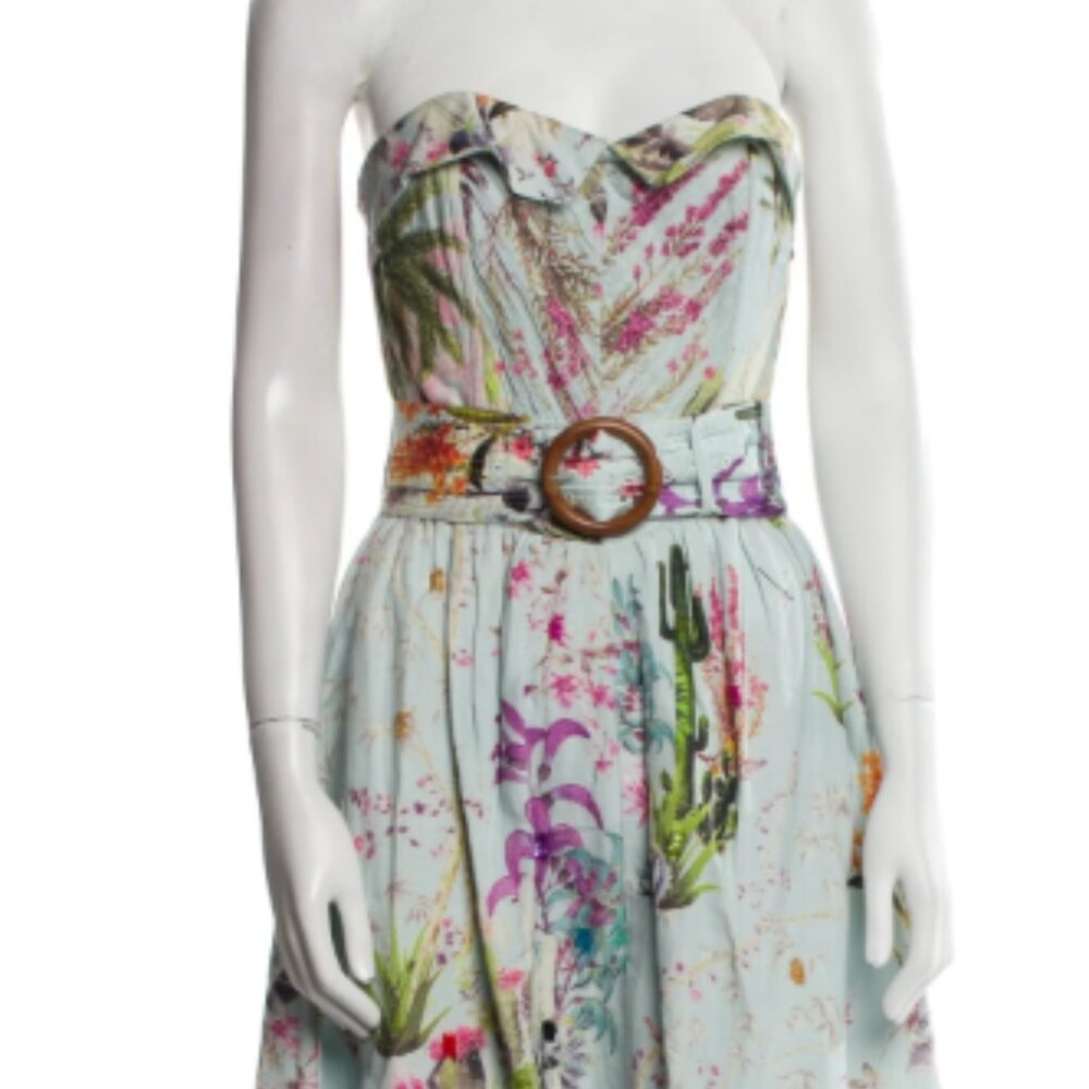 Sz 4 Heman and Nandita Floral Print Midi Dress